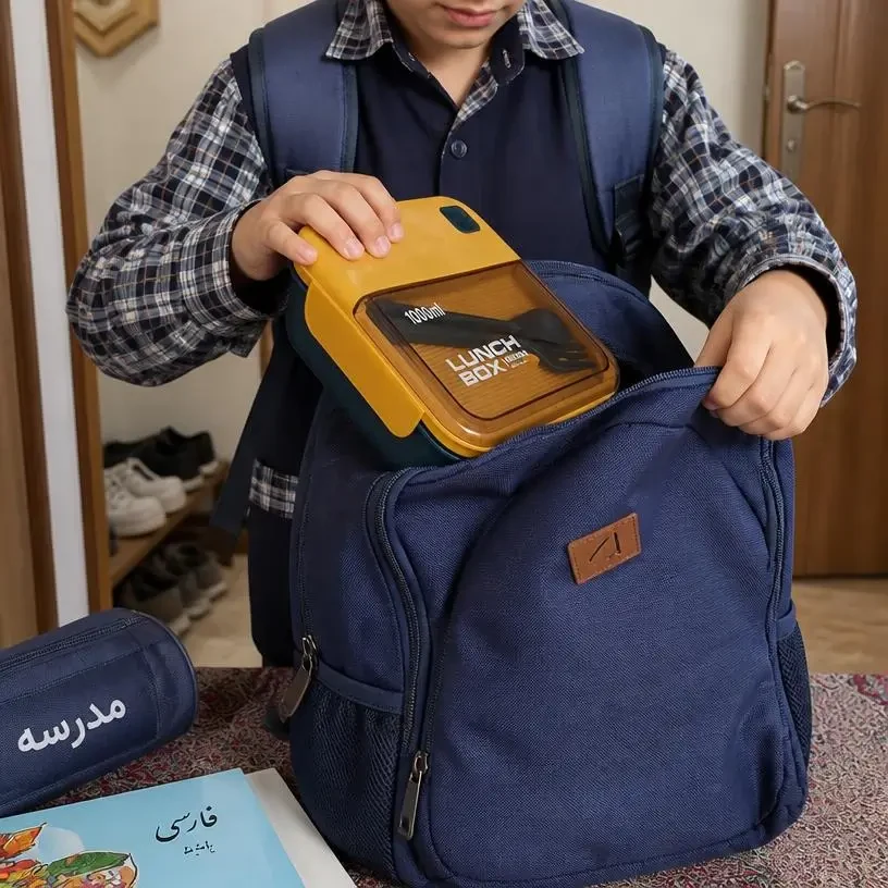 قالب لانچ‌باکس در کوله، لانچ‌باکس و میان‌وعده